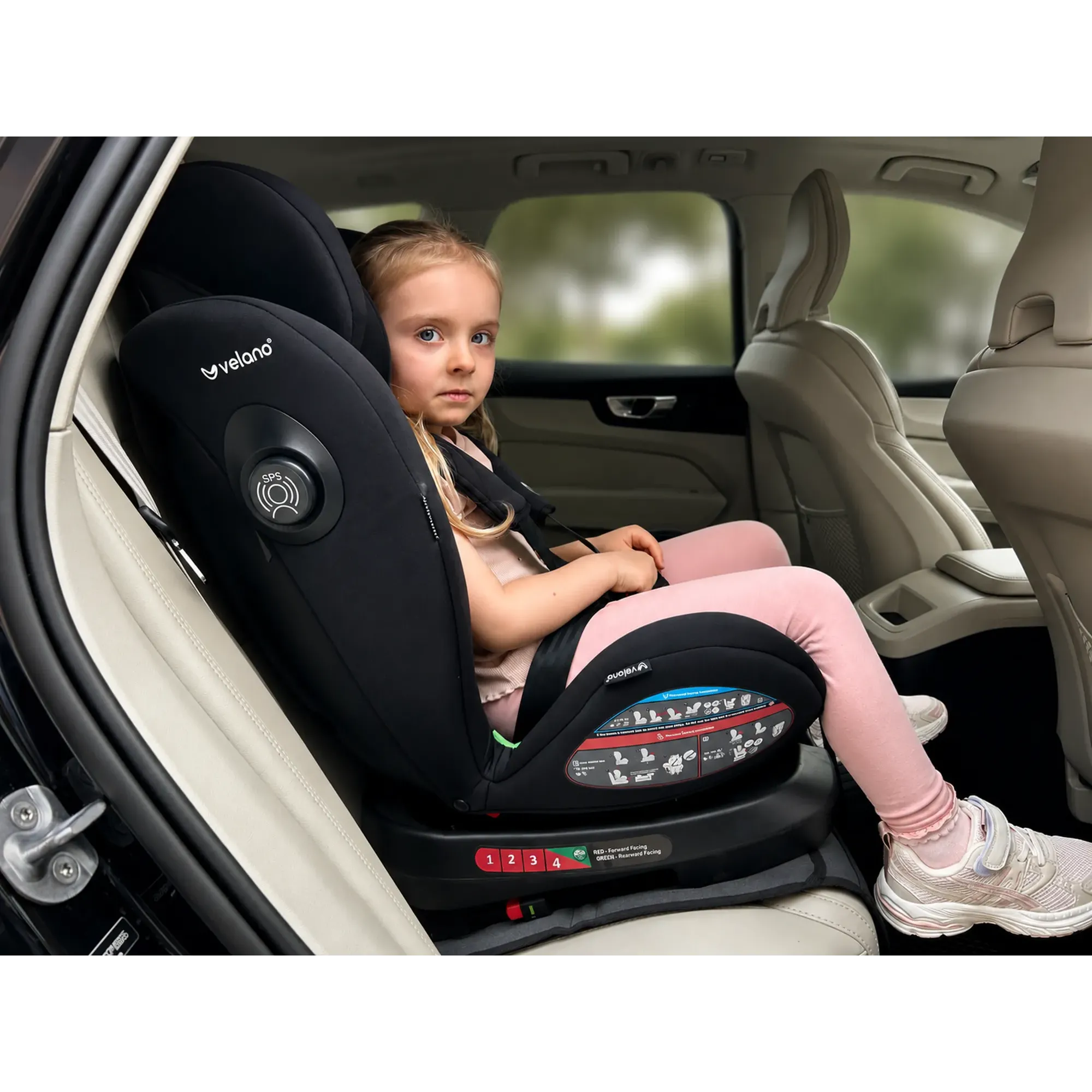 Автокрісло Velano Aura 360° i-Size 40–150 см ISOFIX Black
