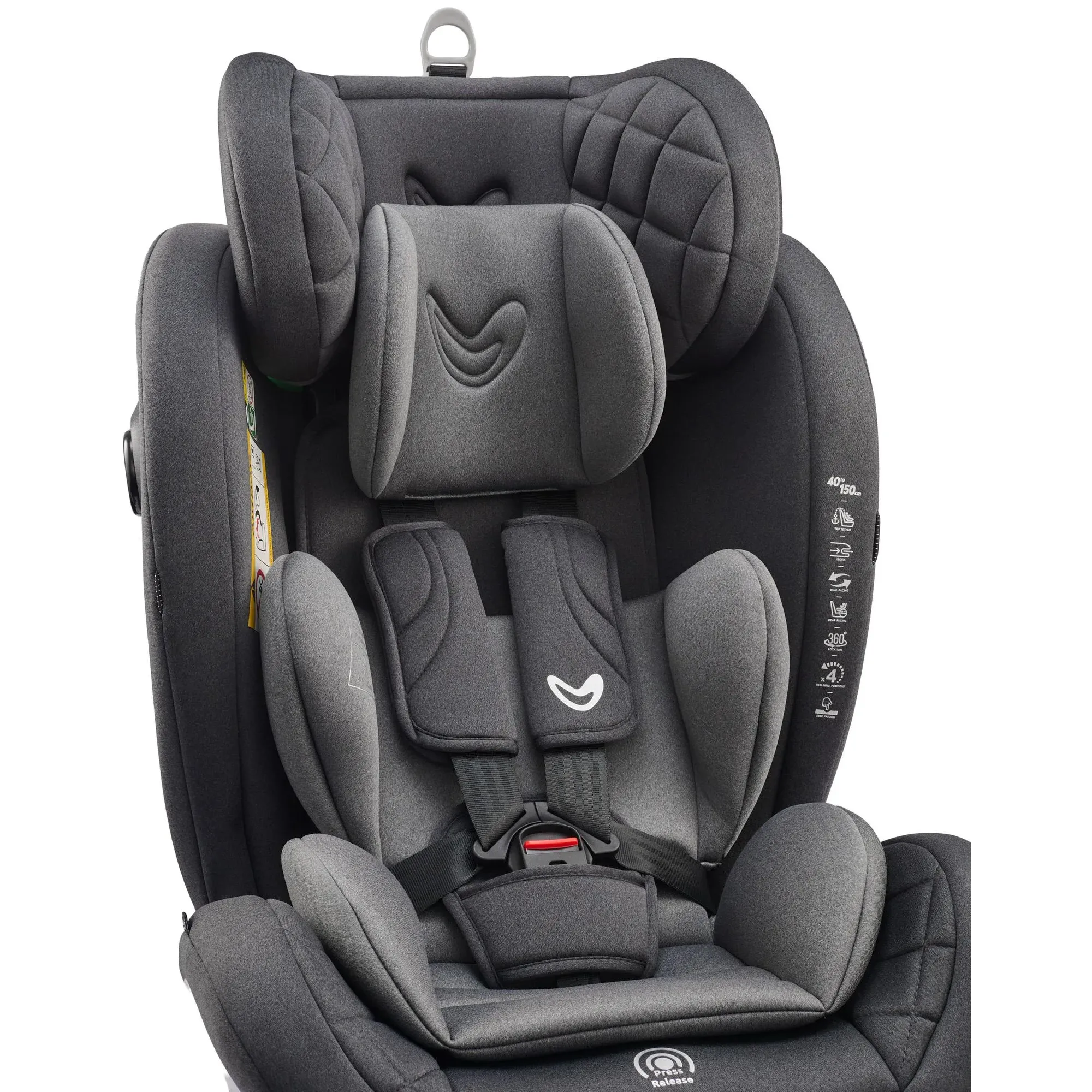 Автокрісло Velano Aura 360° i-Size 40–150 см ISOFIX Grey