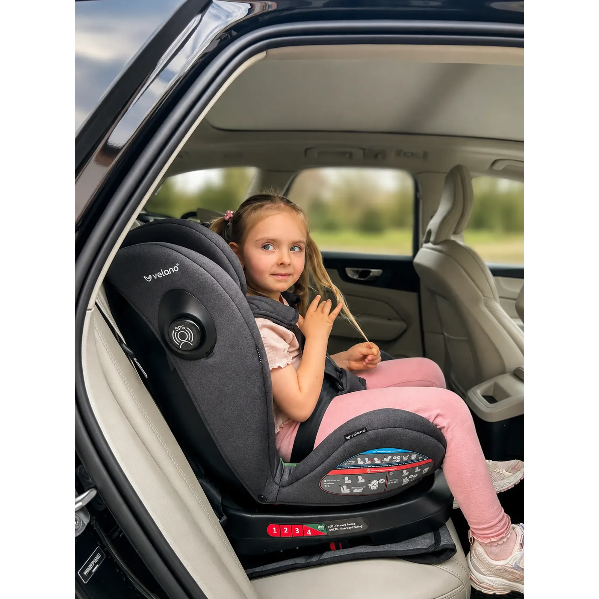Автокрісло Velano Aura 360° i-Size 40–150 см ISOFIX Grey