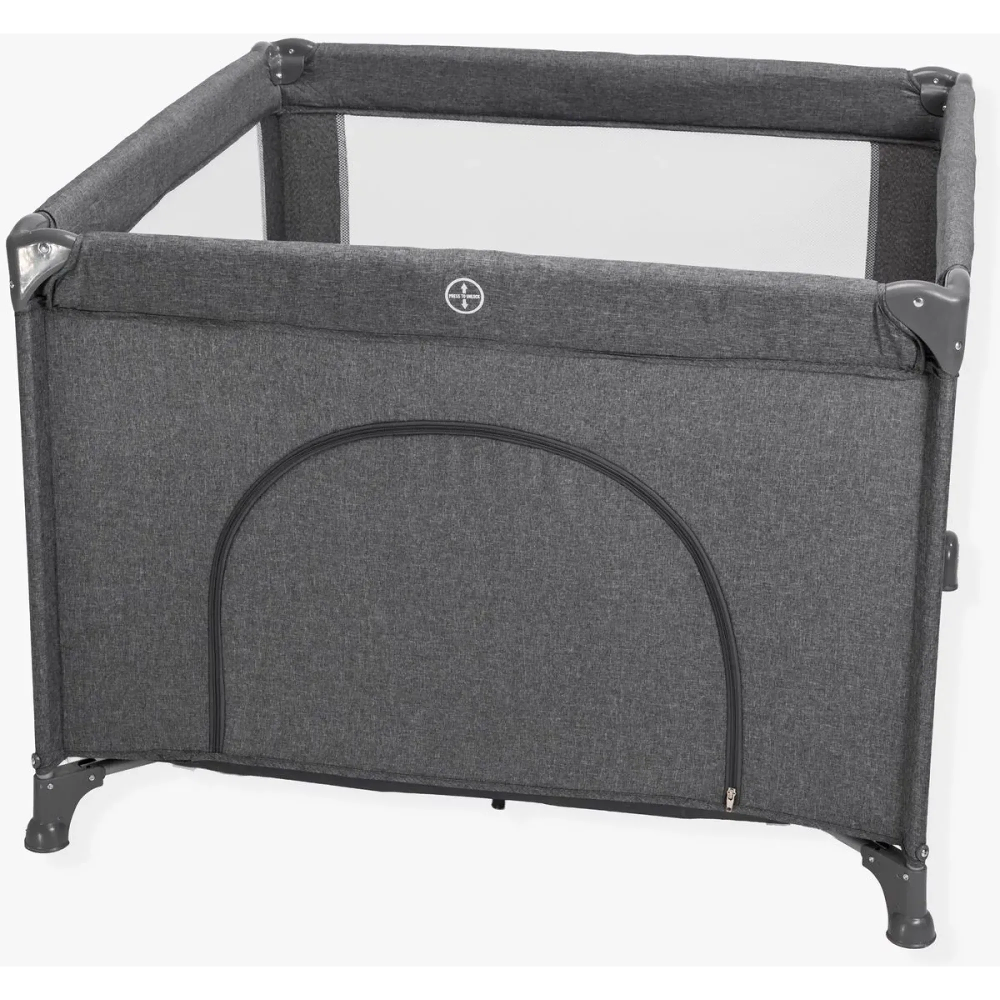 Манеж дитячий квадратний Velano Cubo Dark Grey