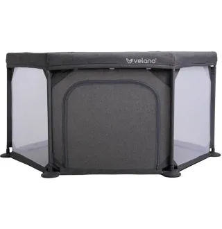 Манеж дитячий шестикутний Velano Star Grey