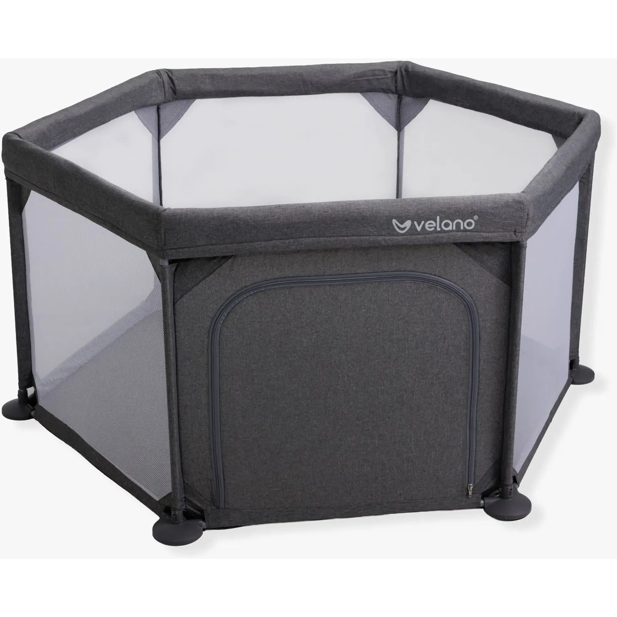 Манеж дитячий шестикутний Velano Star Grey