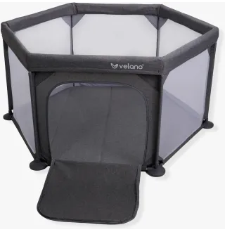 Манеж дитячий шестикутний Velano Star Grey