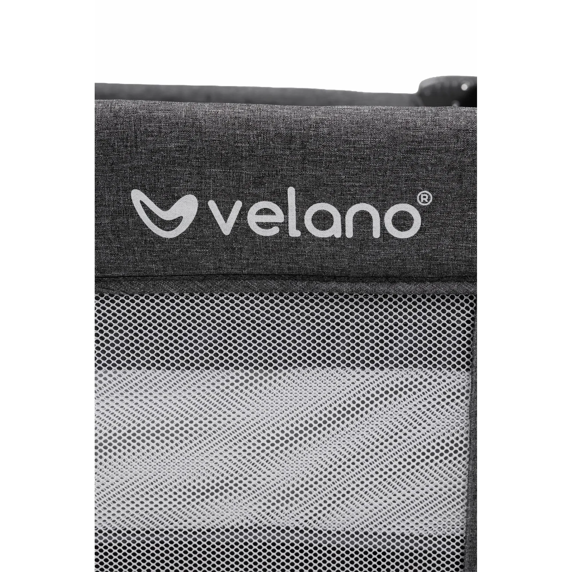 Ліжко-манеж дитяче з другим ярусом та пеленатором Velano Tino Dark Grey