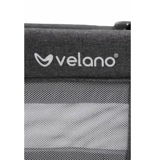 Ліжко-манеж дитяче з другим ярусом та пеленатором Velano Tino Dark Grey