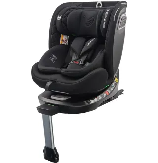 Автокрісло Velano Vento 360° i-Size 40–150 см ISOFIX + опорна нога Black