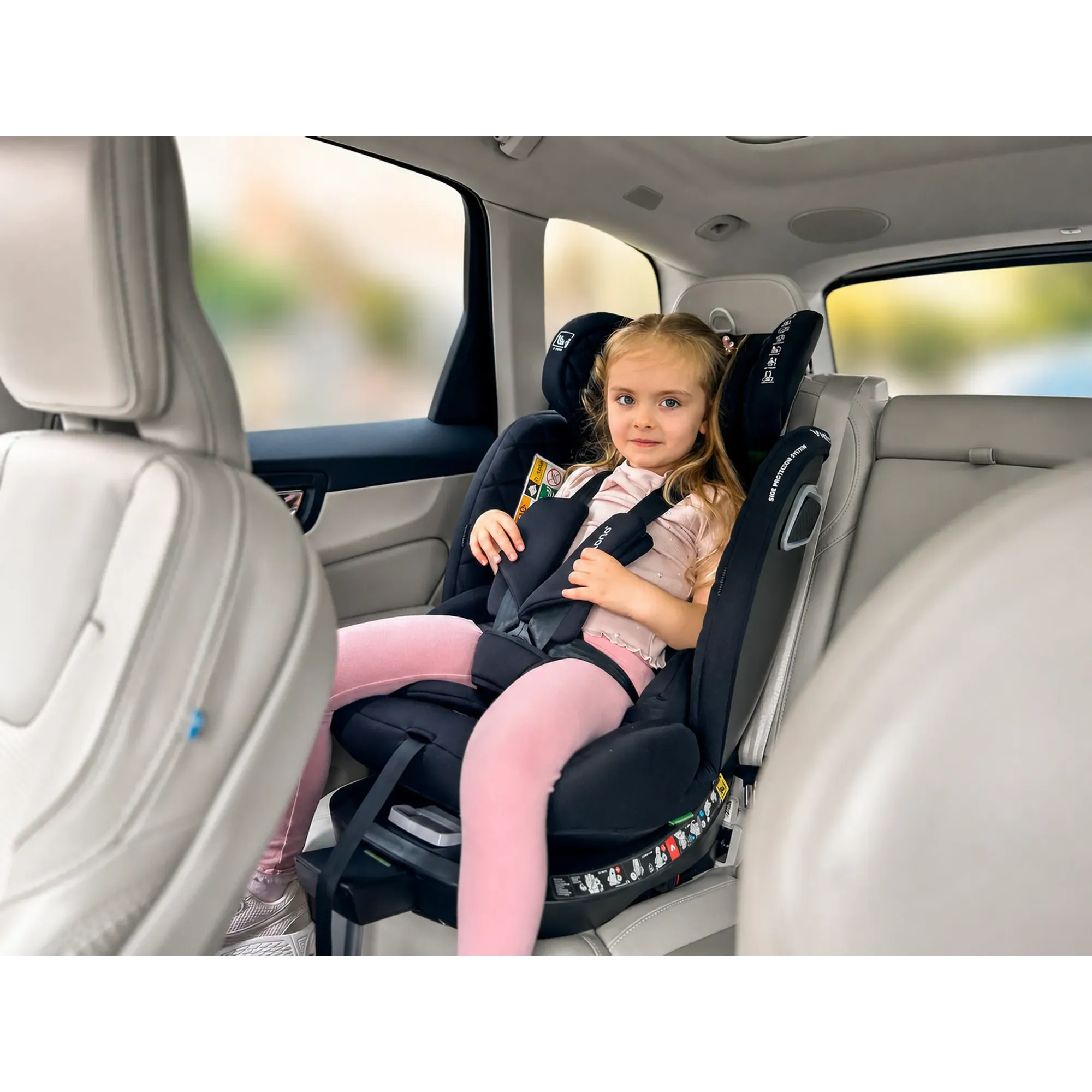 Автокрісло Velano Vento 360° i-Size 40–150 см ISOFIX + опорна нога Black
