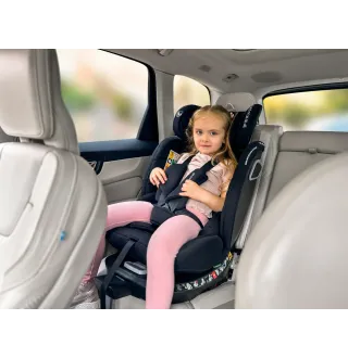 Автокрісло Velano Vento 360° i-Size 40–150 см ISOFIX + опорна нога Black