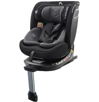 Автокрісло Velano Vento 360° i-Size 40–150 см ISOFIX + опорна нога Grey