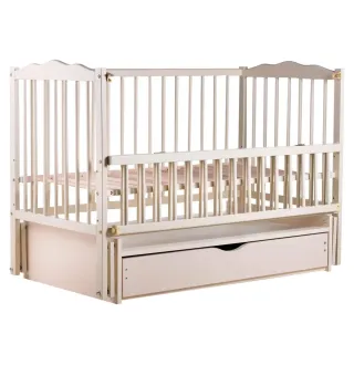 Ліжко Babyroom Веселка DVMYO-3 маятник, ящик, відкидний бік бук слонова кістка