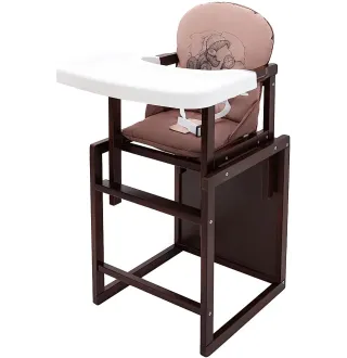 Стільчик-трансформер Babyroom Вінні-220 тонований капучино / шоколад (ведмедик з будильником)