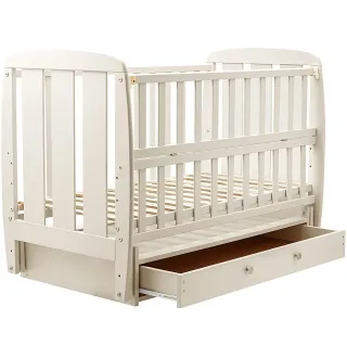 Ліжко Babyroom Кулька SH-03 маятник, ящик, відкидний бік бук слонова кістка