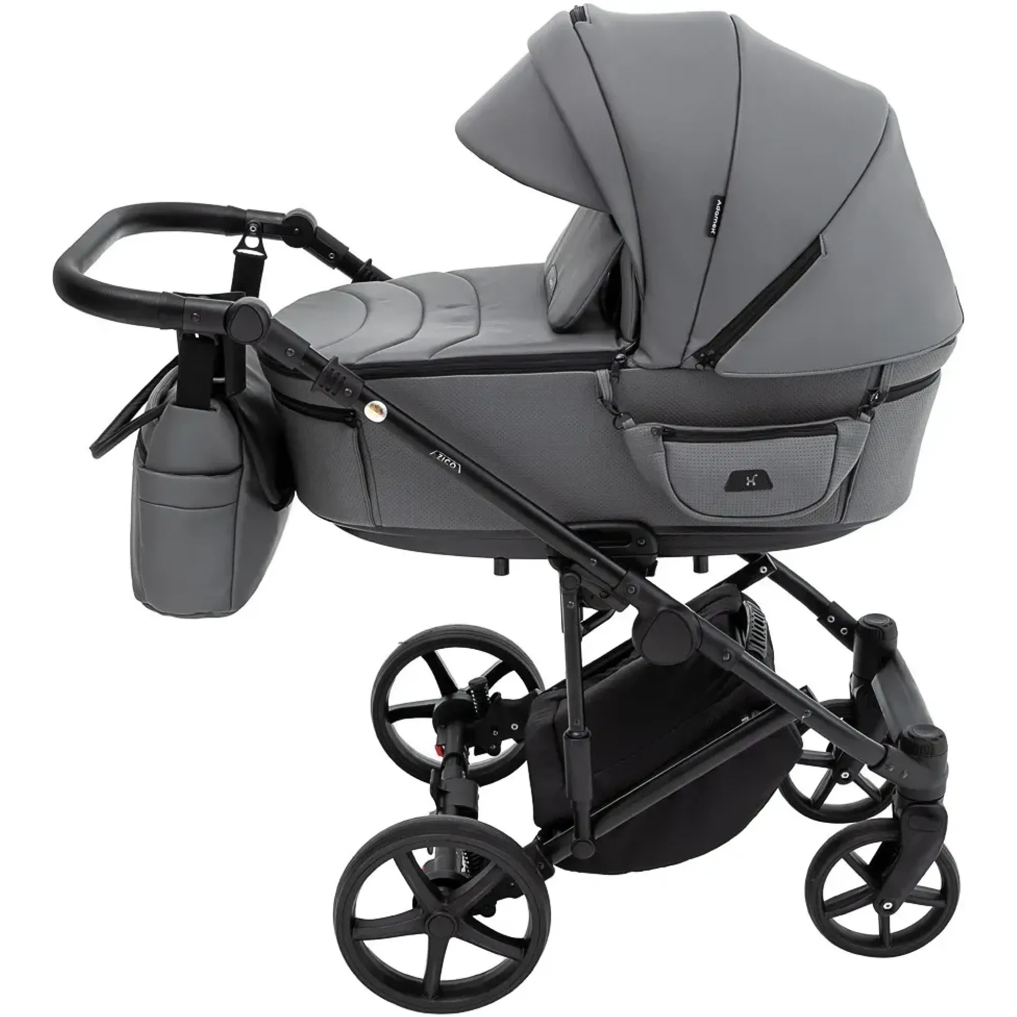 Коляска 2 в 1 Adamex Zico Eco Sa-4 темно-сірий
