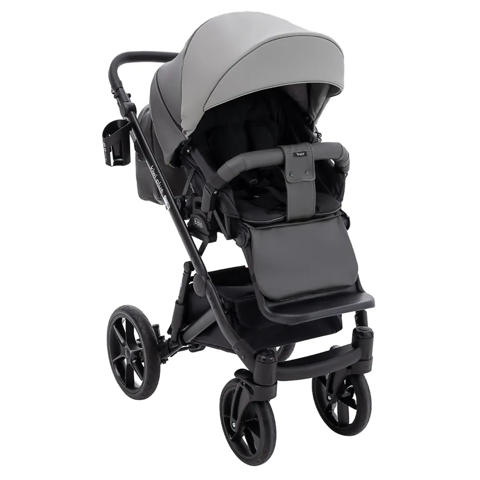 Коляска 2 в 1 Bair Kiwi Plus ECO BKP-21/15 сірий / графіт