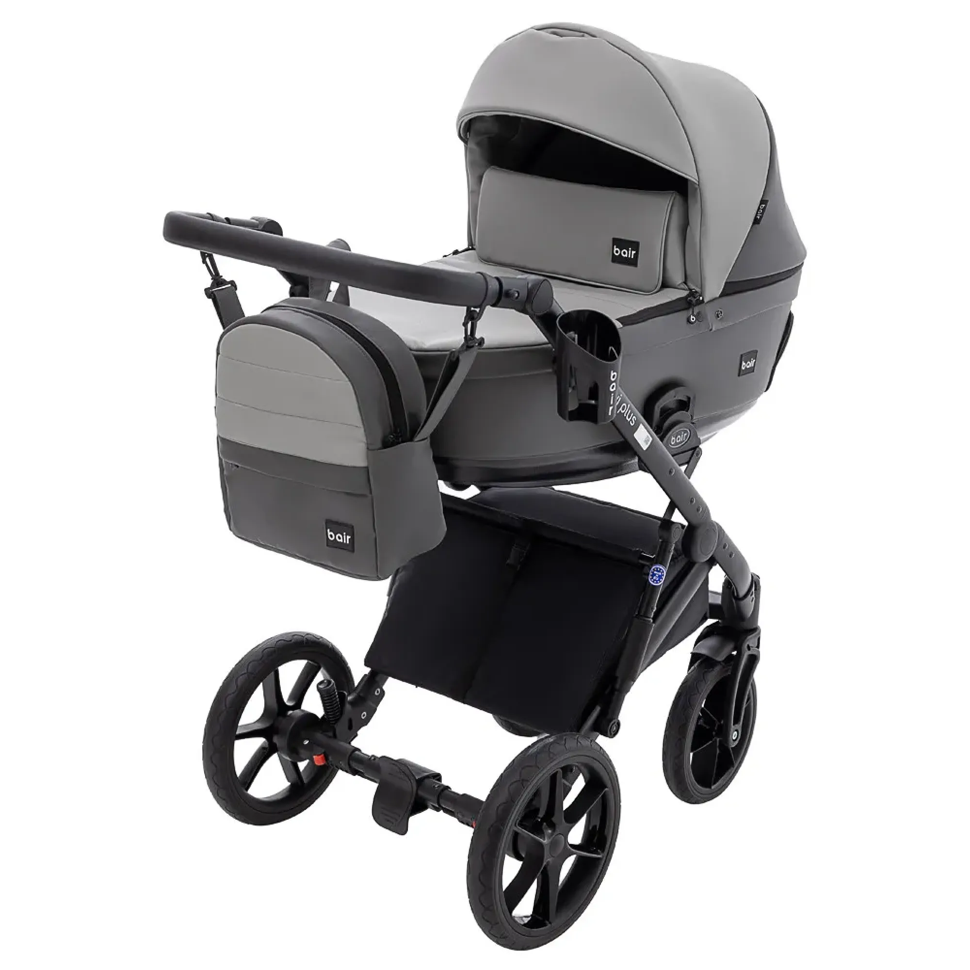 Коляска 2 в 1 Bair Kiwi Plus ECO BKP-21/15 сірий / графіт