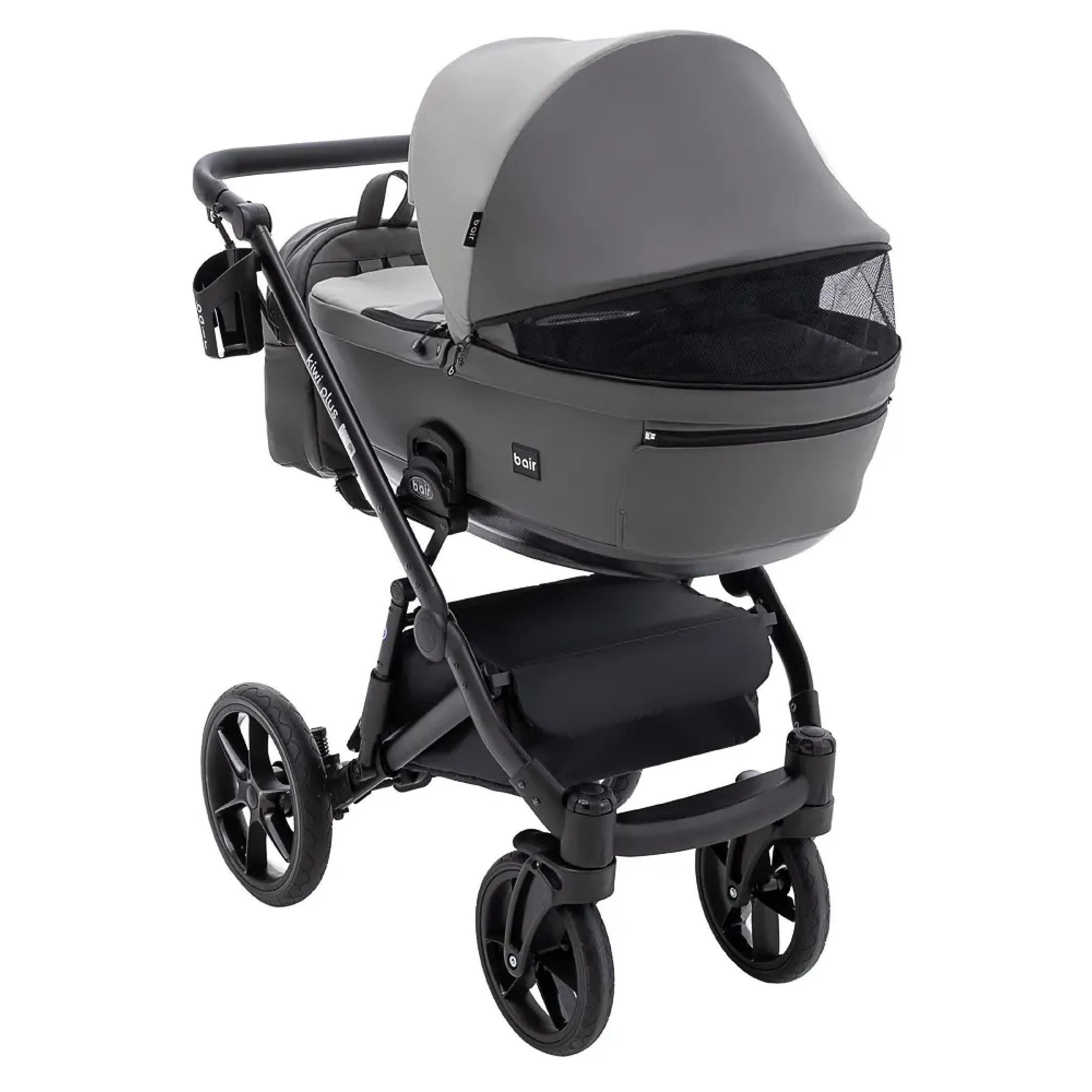 Коляска 2 в 1 Bair Kiwi Plus ECO BKP-21/15 сірий / графіт