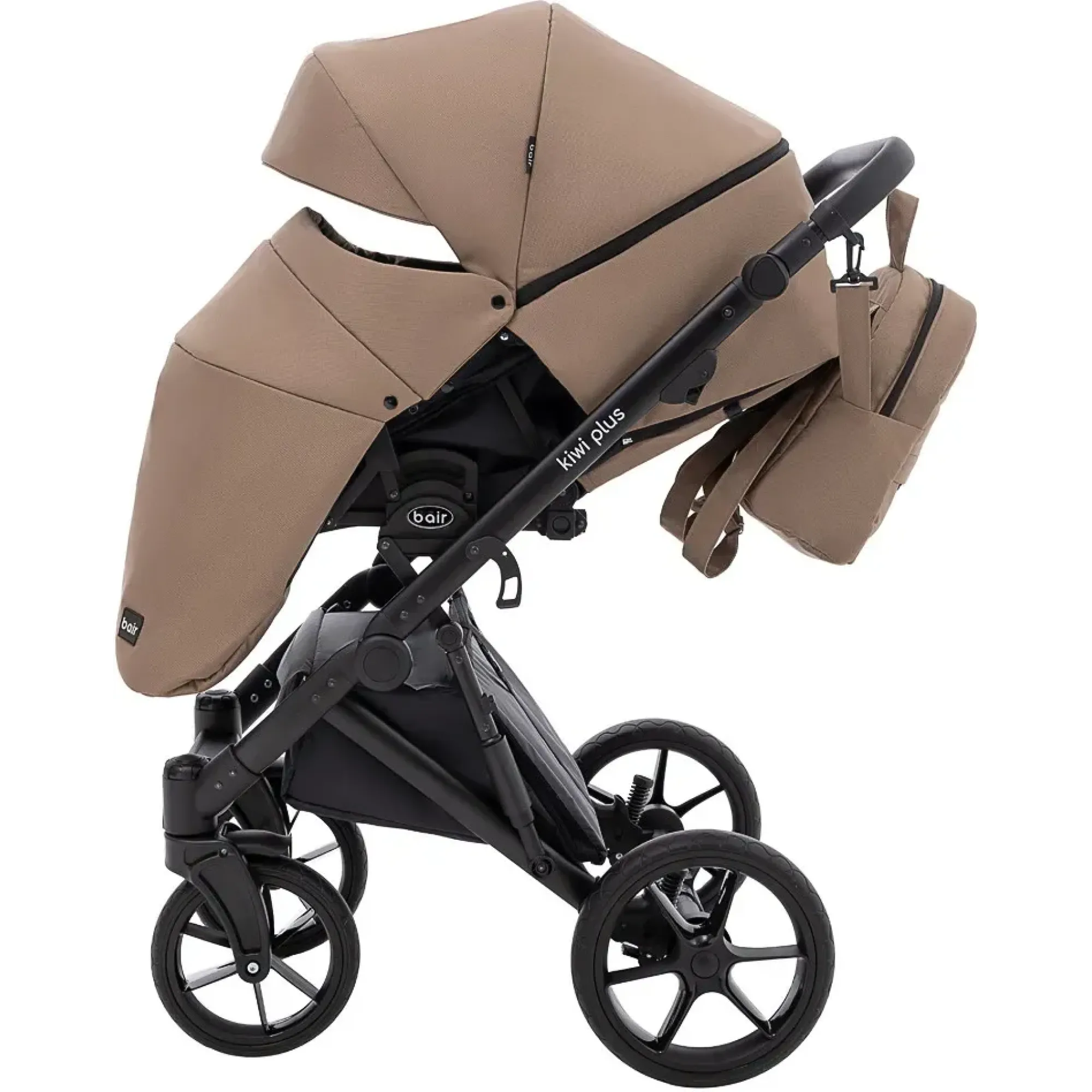 Коляска 2 в 1 Bair Kiwi Plus Soft BKP-857 темний капучино