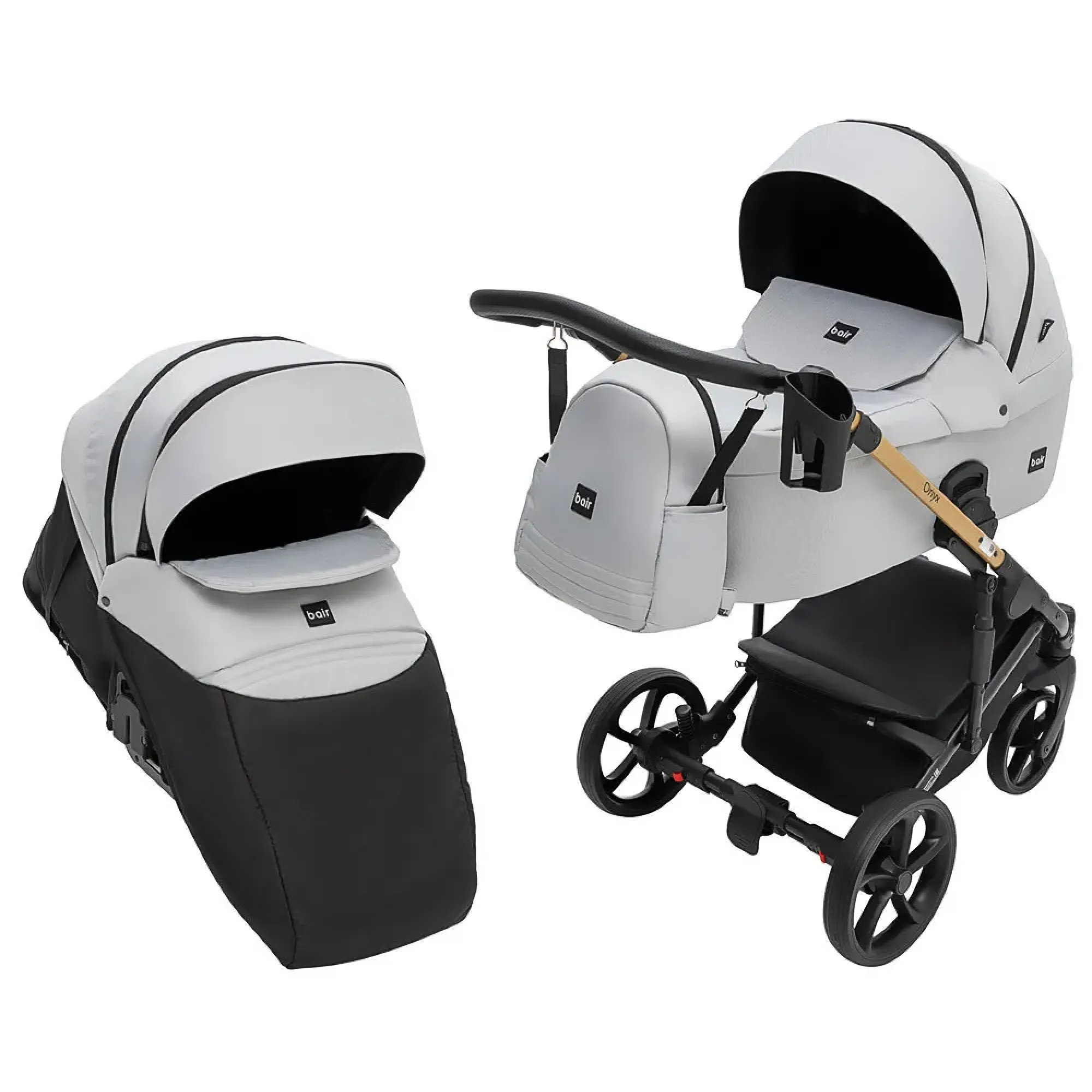 Коляска 2 в 1 Bair Onyx Soft OS-218 сірий