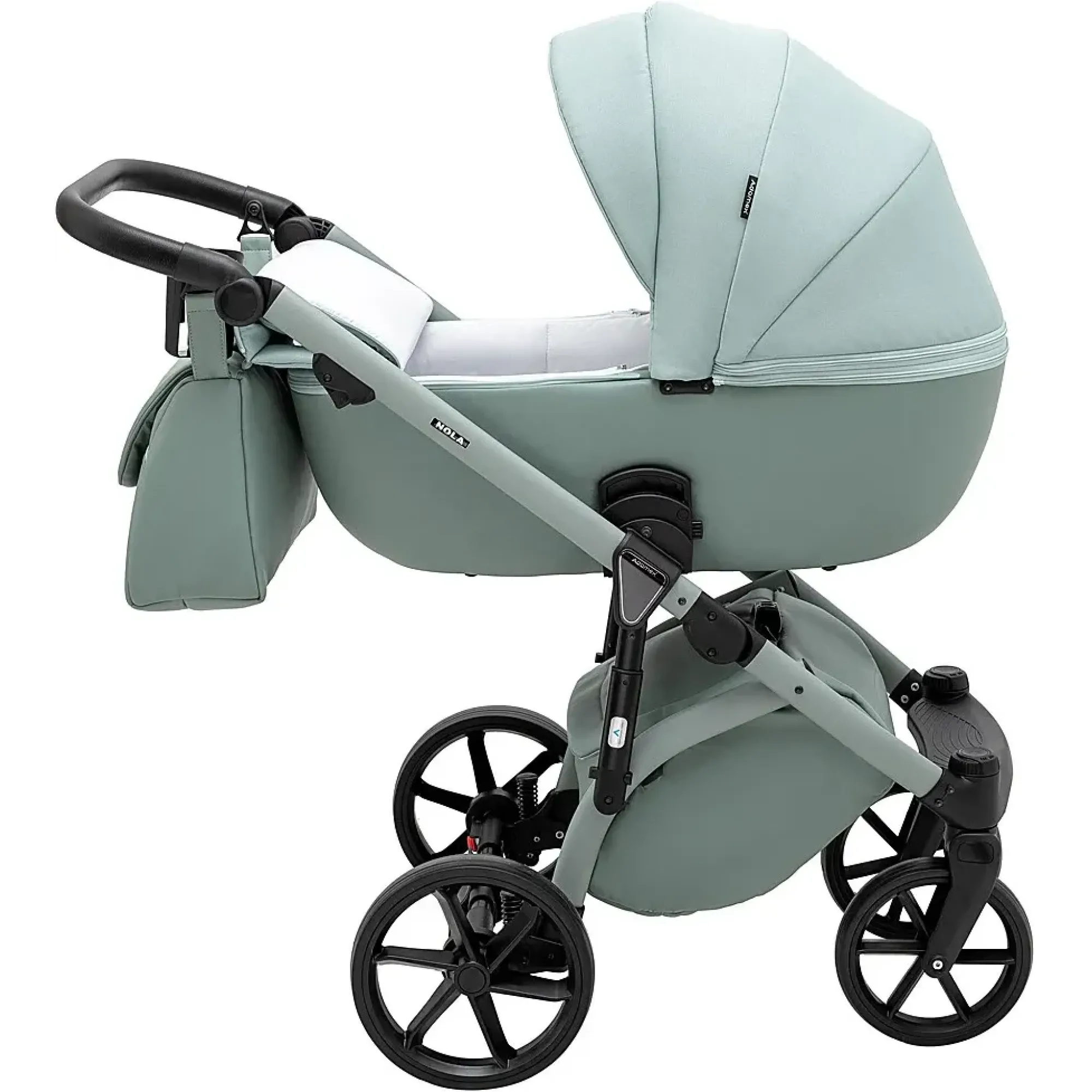 Коляска 2 в 1 Adamex Nola Natura 8 mint