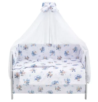 Дитяча постіль Babyroom Gold RG-08 білий (ведмедики на літаку)