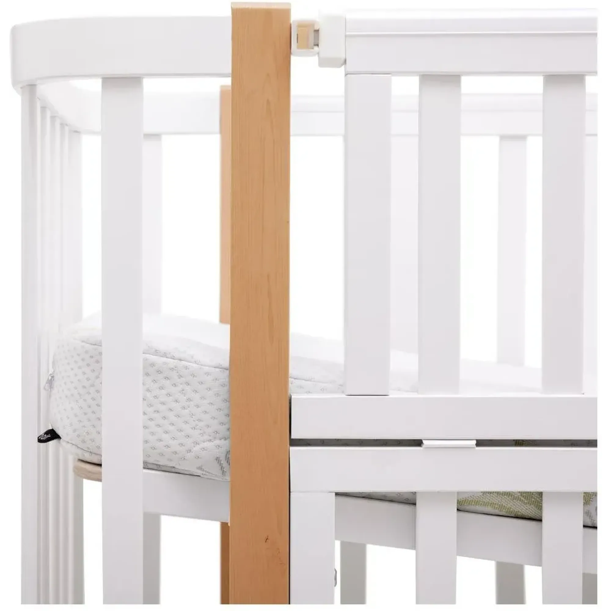 Ліжко Babyroom Місяць LU-3 маятник, шухляда білий / натуральний