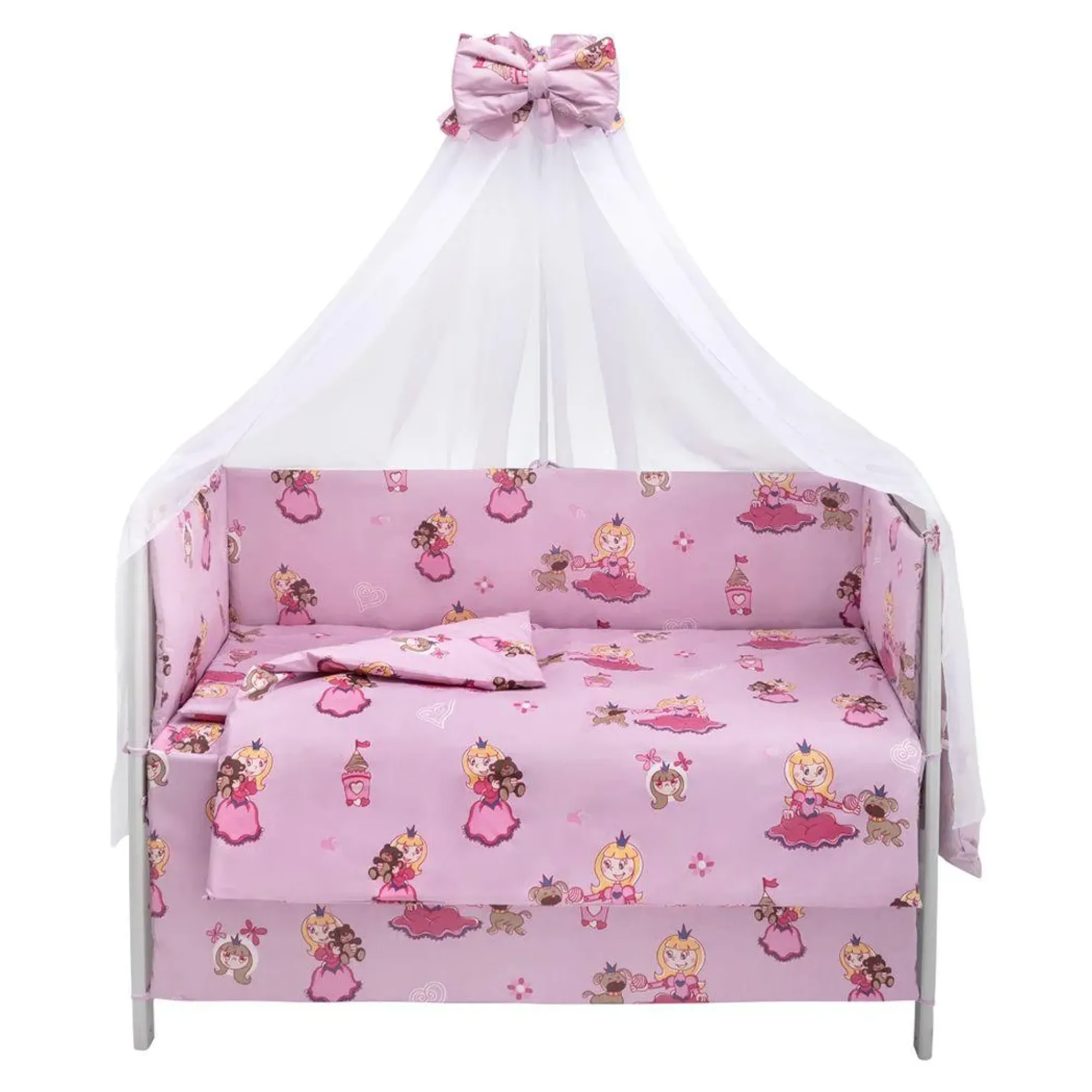 Дитяча постіль Babyroom Gold RG-08 рожевий (принцеса з собачкою)