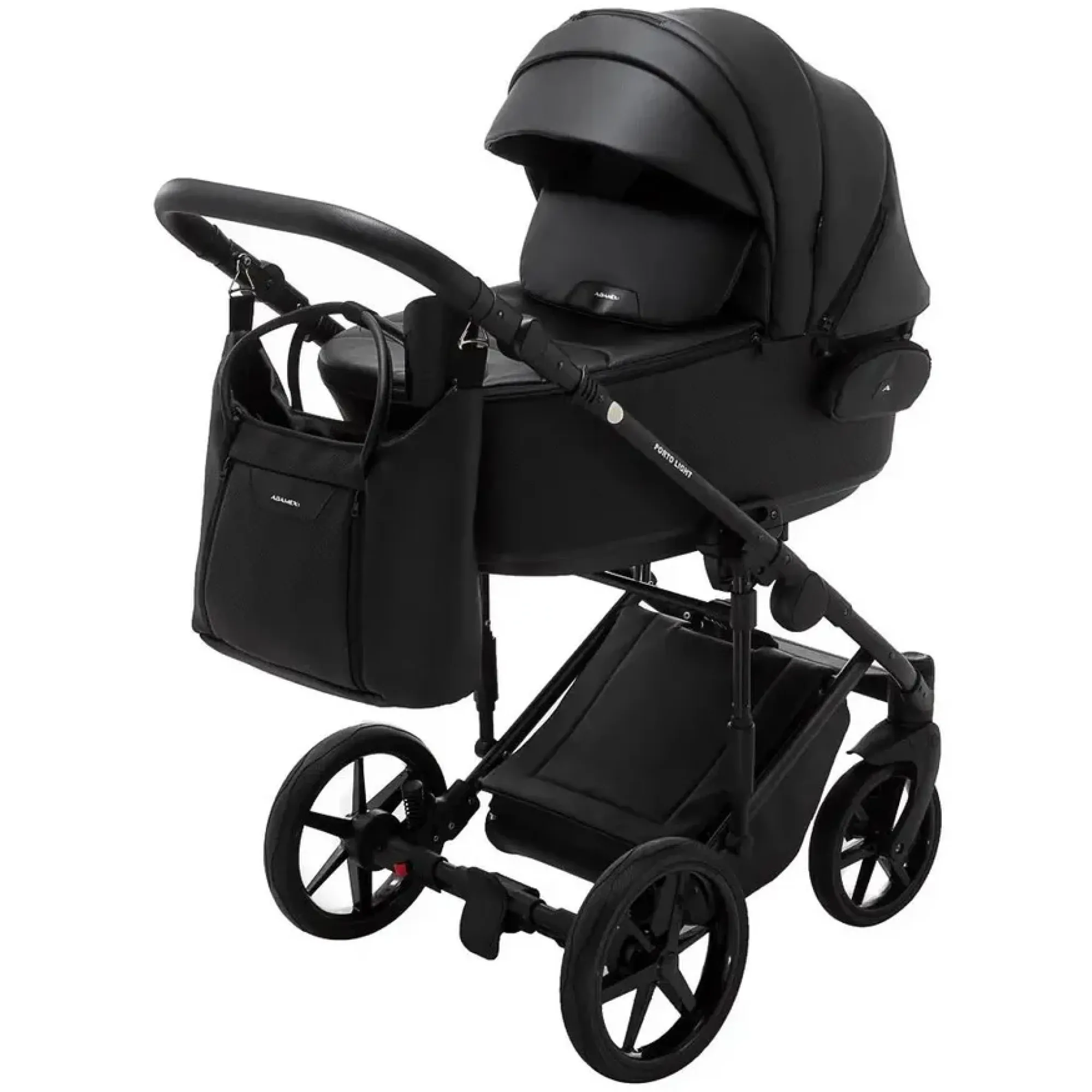 Коляска 2в1 Adamex Porto Light Eco SA-2 Чорний