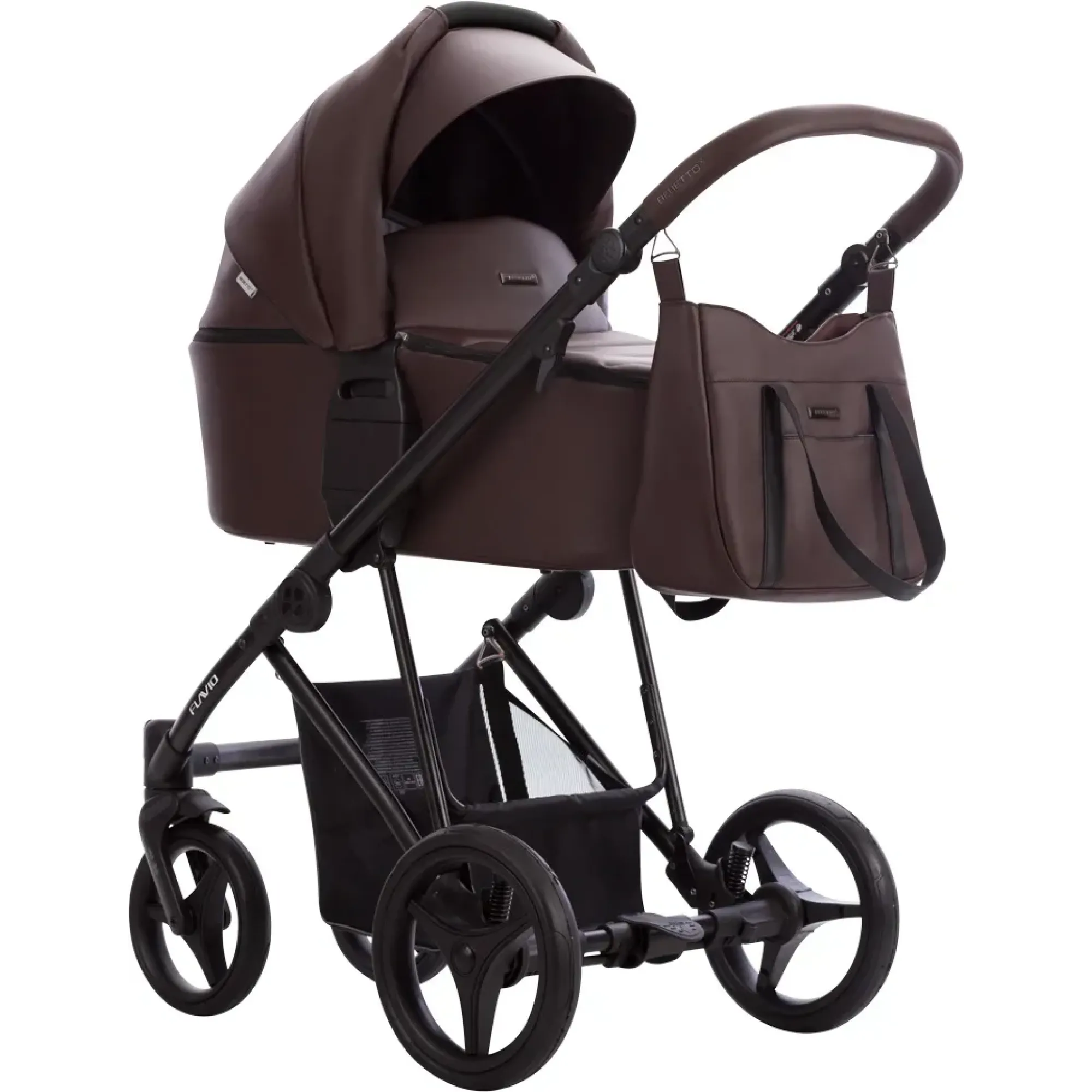 Коляска 2в1 Bebetto Flavio Pro 11 Шоколад (екошкіра)