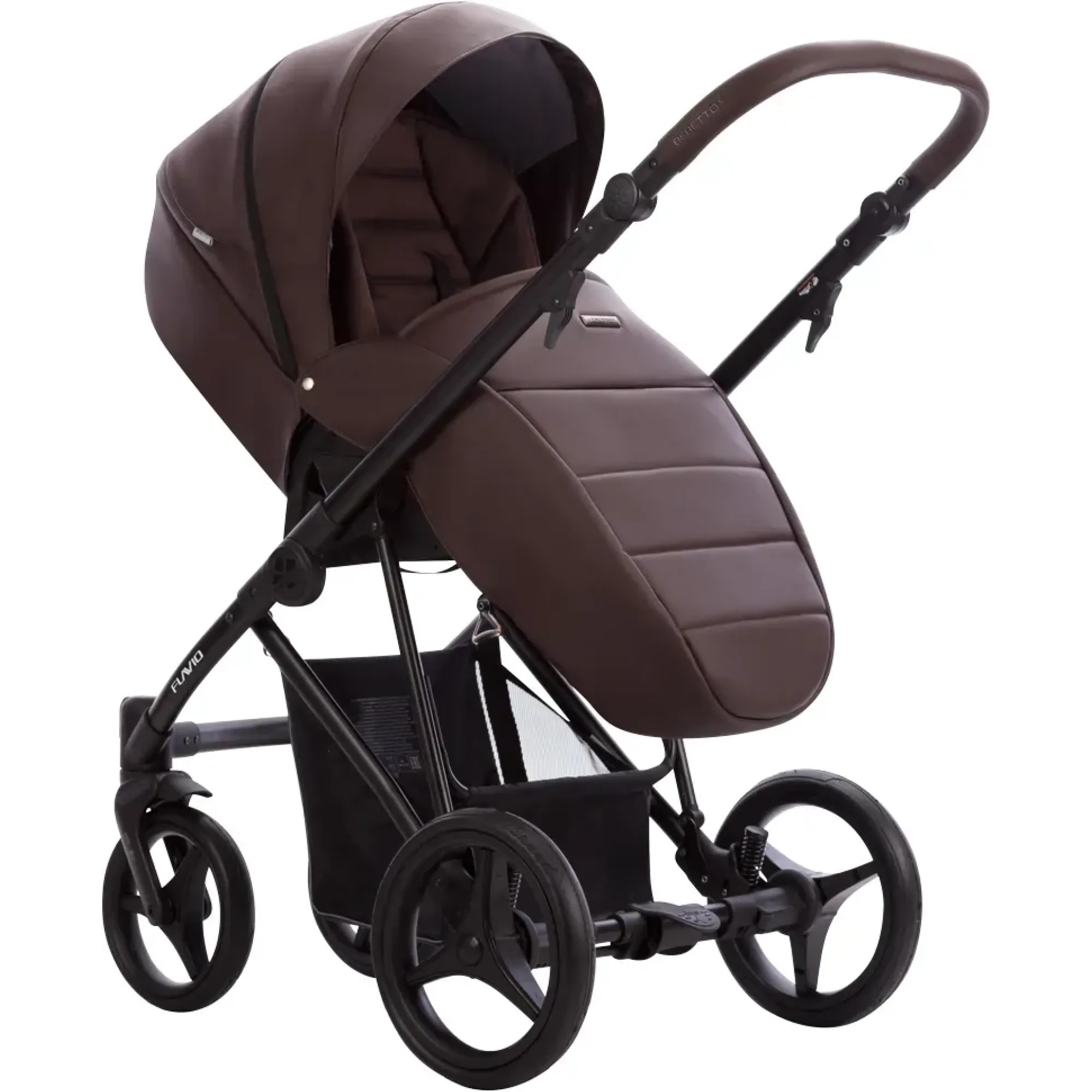 Коляска 2в1 Bebetto Flavio Pro 11 Шоколад (екошкіра)