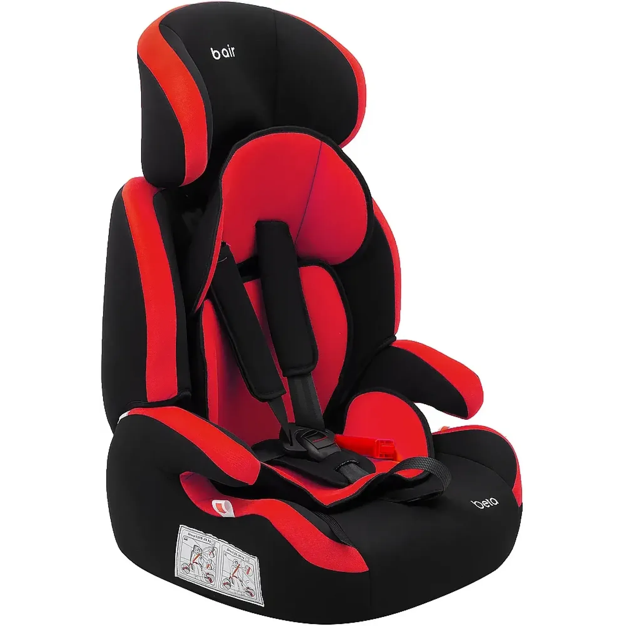 Автокресло Bair Beta DB2426 Черный / Красный
