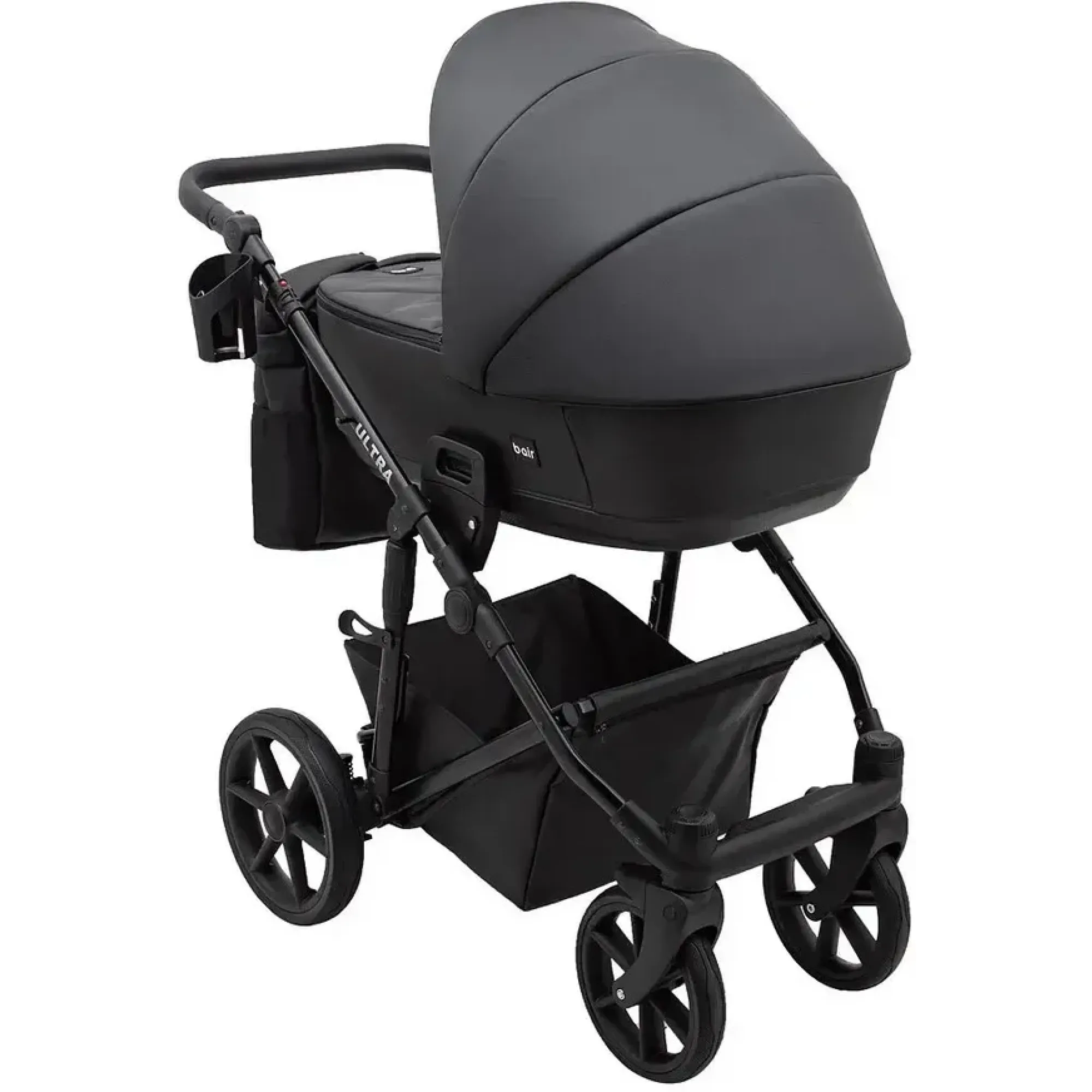 Коляска 2в1 Bair Ultra ECO U-36 Чорний (екошкіра)