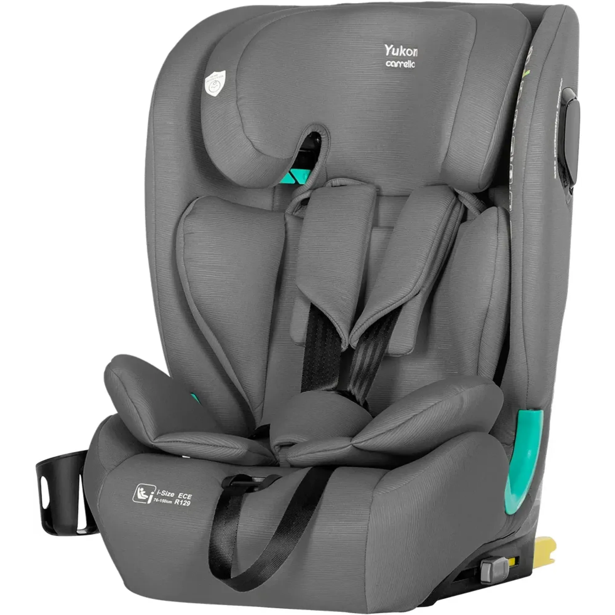 Автокрісло Carrello Yukon CRL-15808 Seashell Grey i-Size 76-150см ISOFIX з нахилом+підсклянник