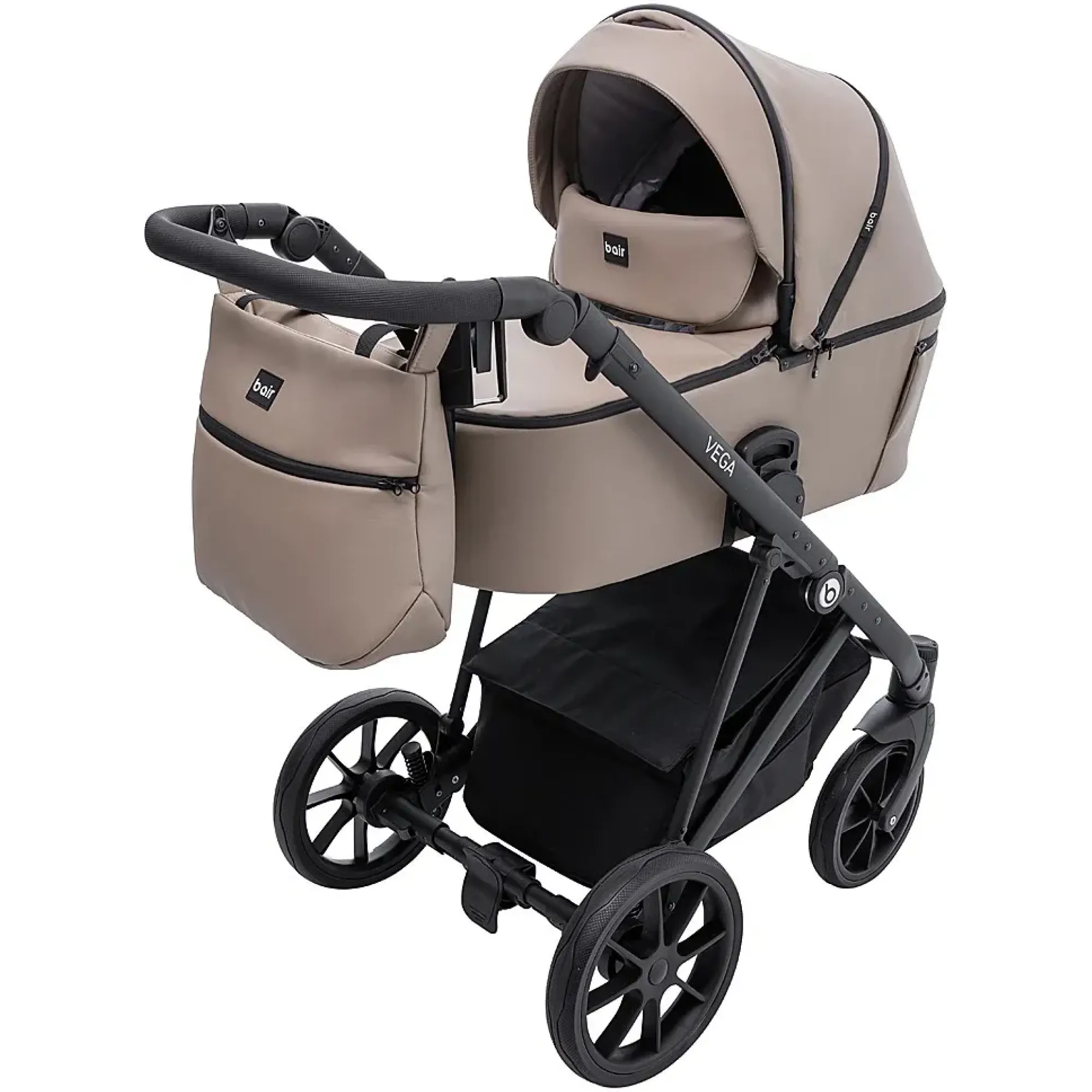 Коляска 2 в 1 Bair Vega ECO VE-04 капучино
