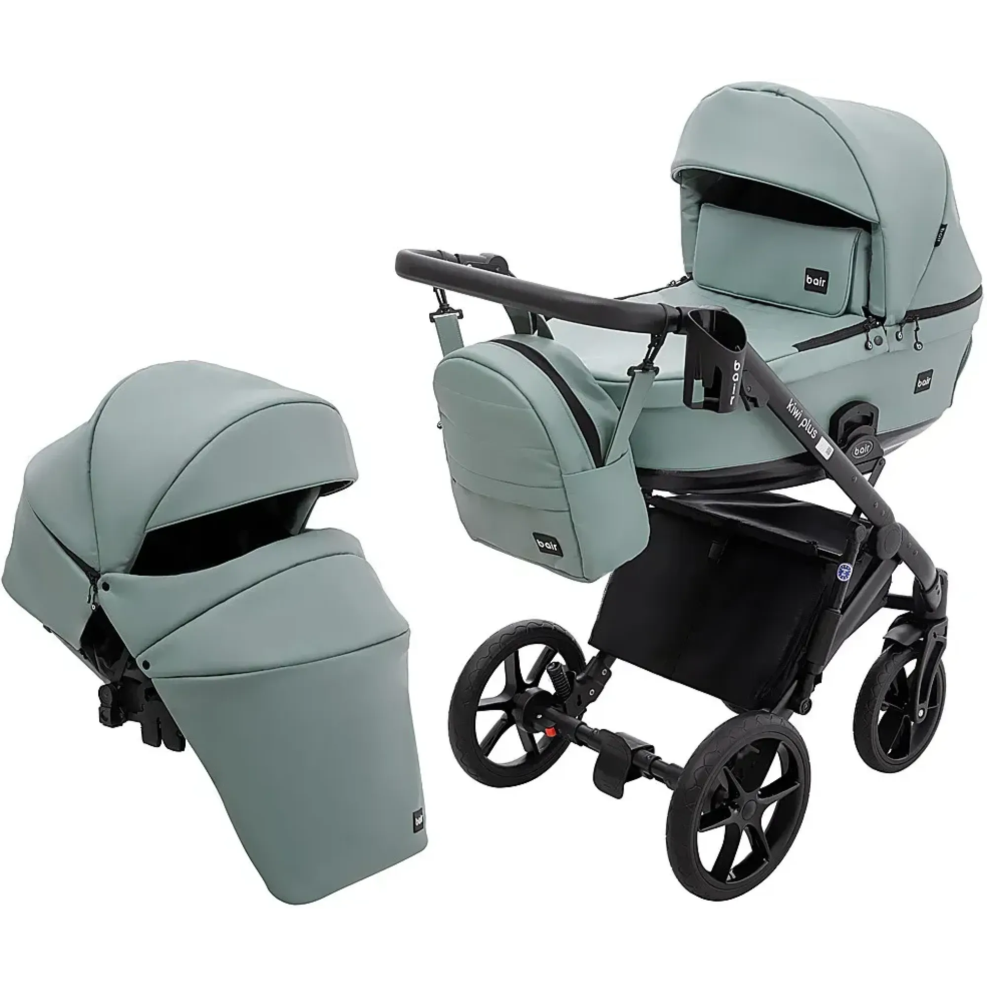 Коляска 2 в 1 Bair Kiwi Plus ECO BKP-26 нефрит