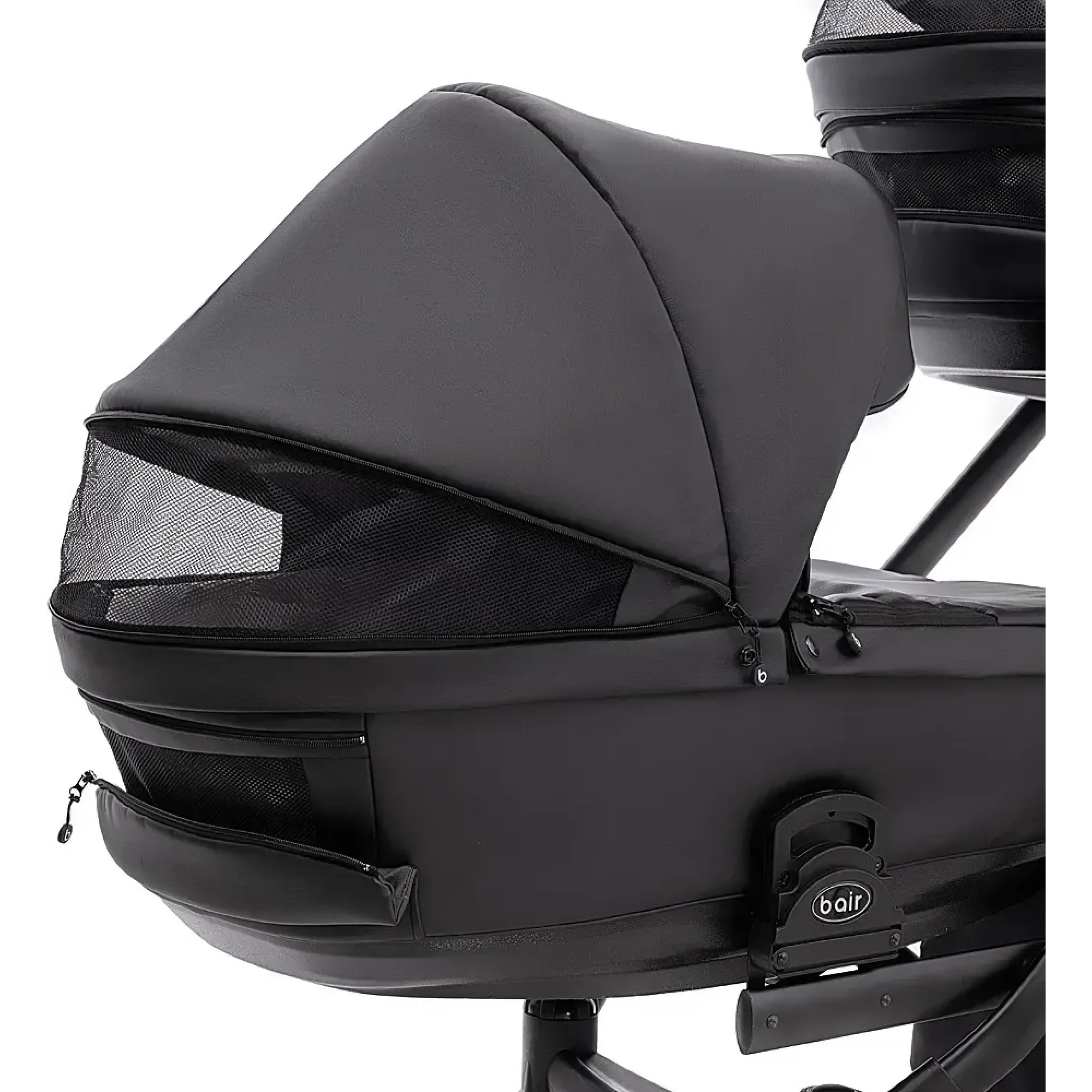Коляска 2 в 1 для двійні Bair Kiwi DUO ECO BKD-15 чорний
