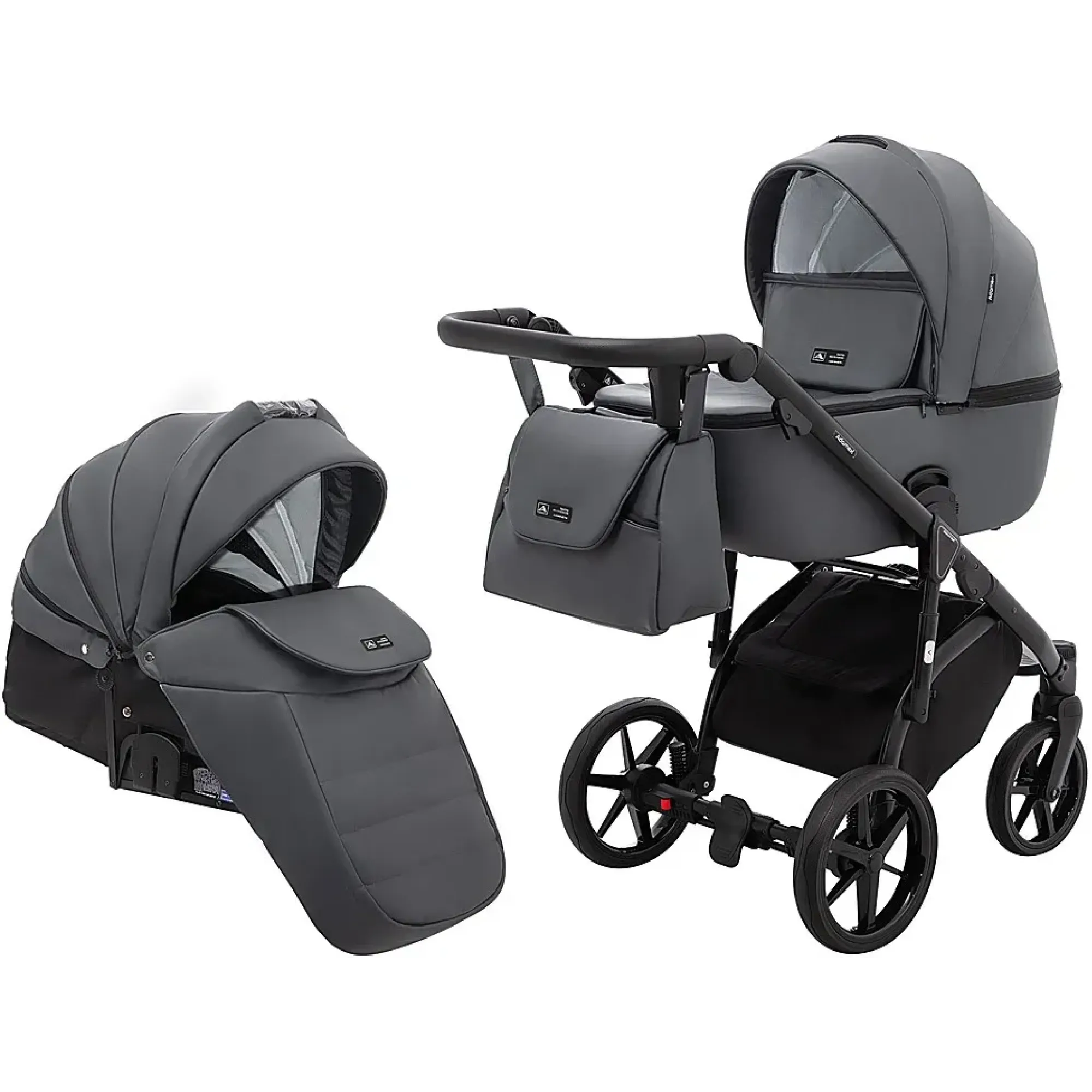 Коляска 2 в 1 Adamex Nola Eco SA-5 графіт