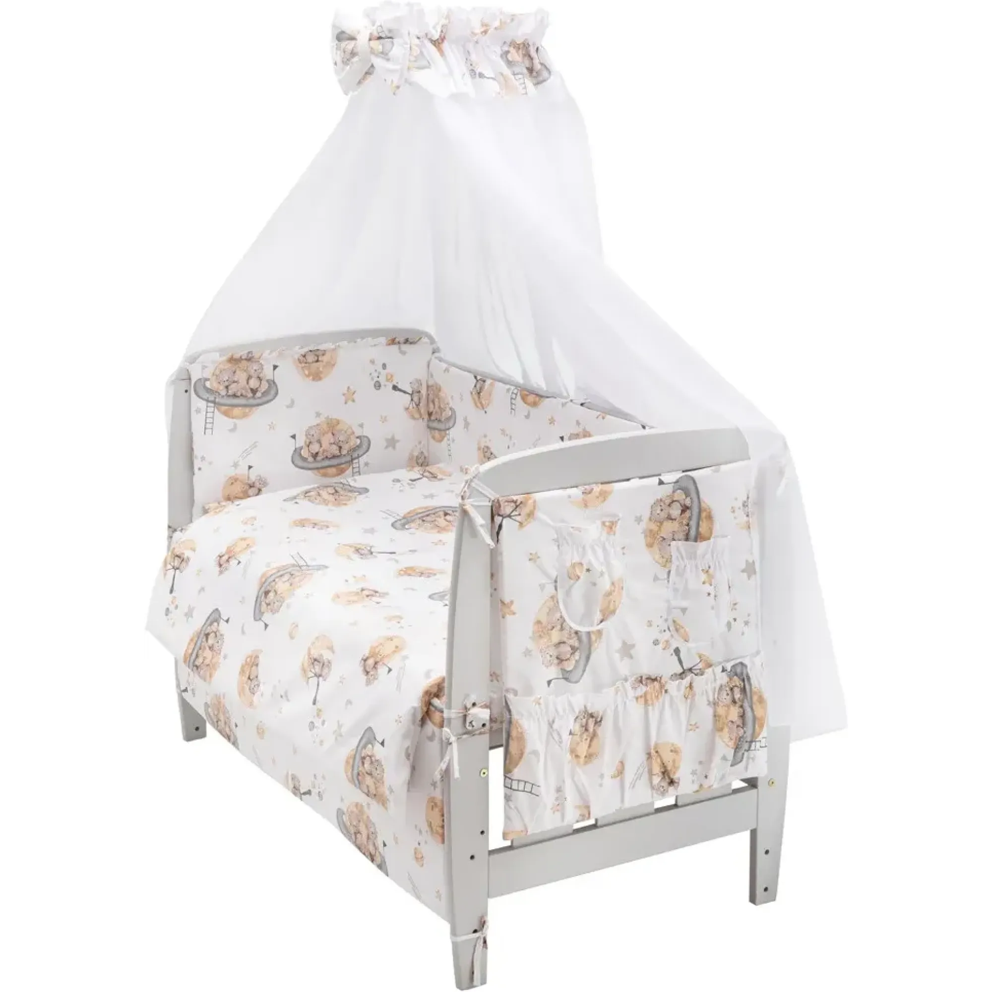Дитяча постіль Babyroom Gold RG-08 білий (ведмедики на місяці)