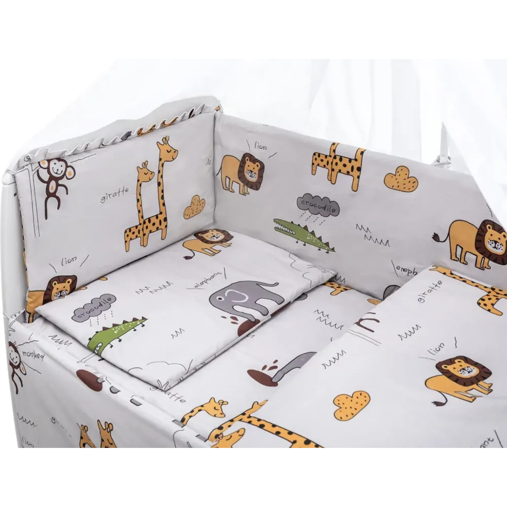 Дитяча постіль Babyroom Gold RG-08 сірий (африка)