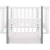 Ліжко Babyroom Місяць LU-3 маятник, шухляда білий / сірий