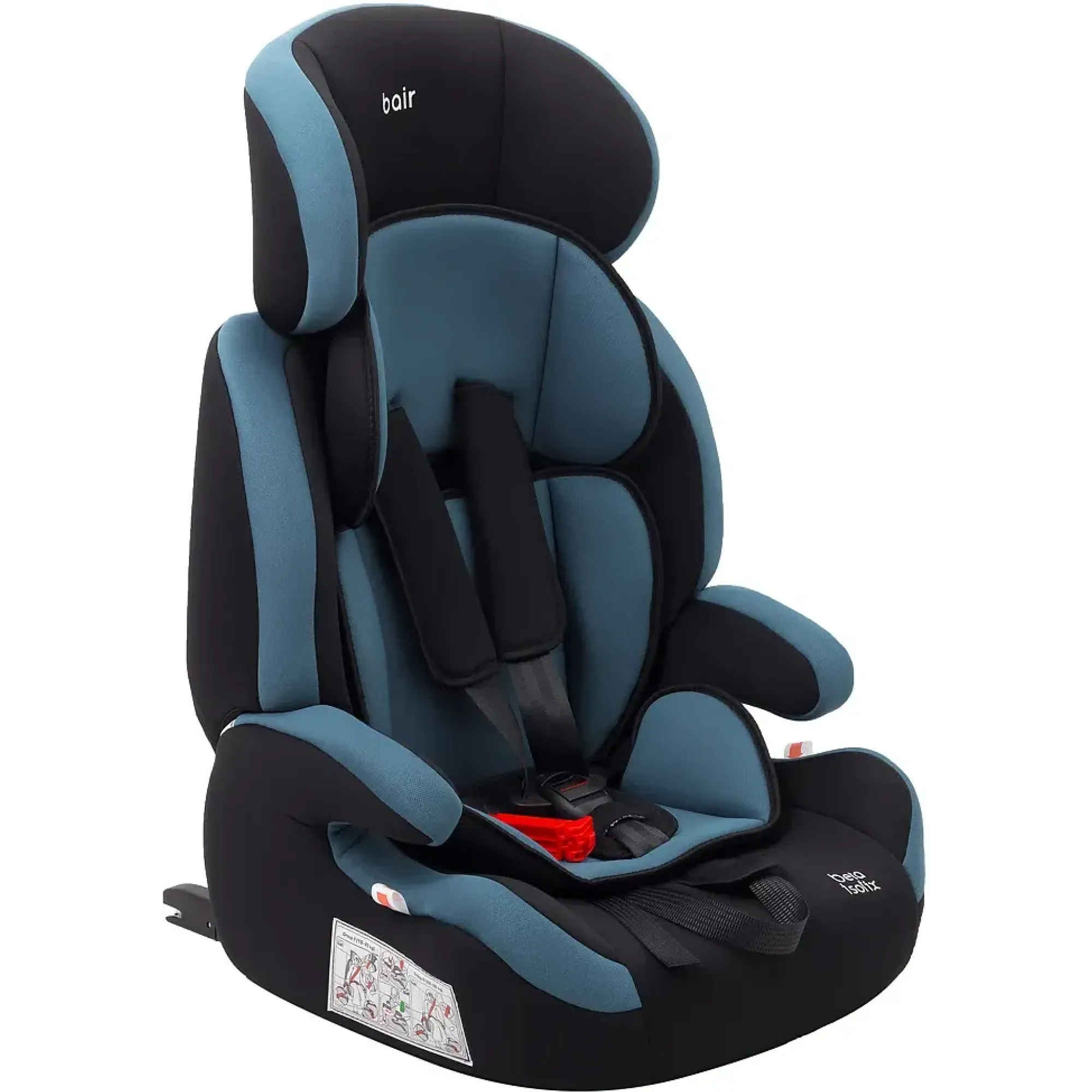 Автокресло Bair Beta Iso-fix DBI1929 Черный / Темно-бирюзовый