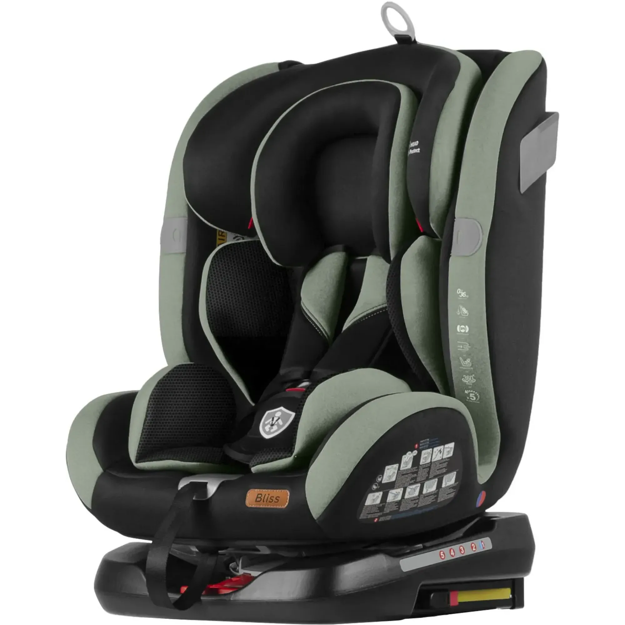 Автокрісло TILLY Bliss T-535 Olive Green 0+1+2+3 ISOFIX з поворотом /1/