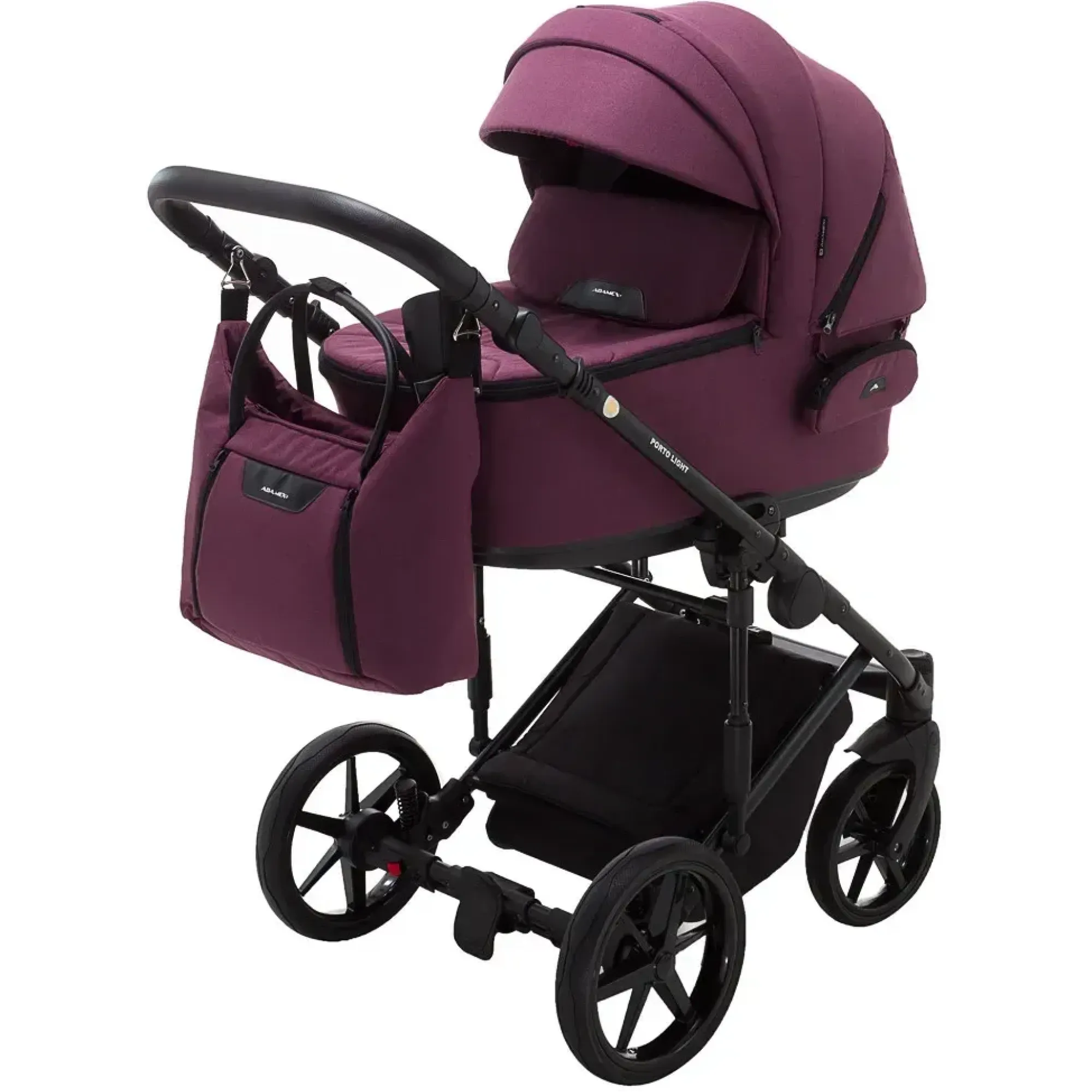 Коляска 2 в 1 Adamex Porto Light Tip TK-80 бордовий