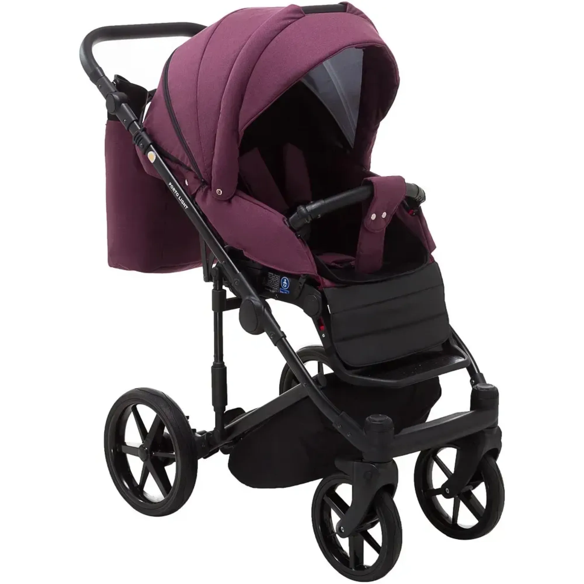 Коляска 2 в 1 Adamex Porto Light Tip TK-80 бордовий