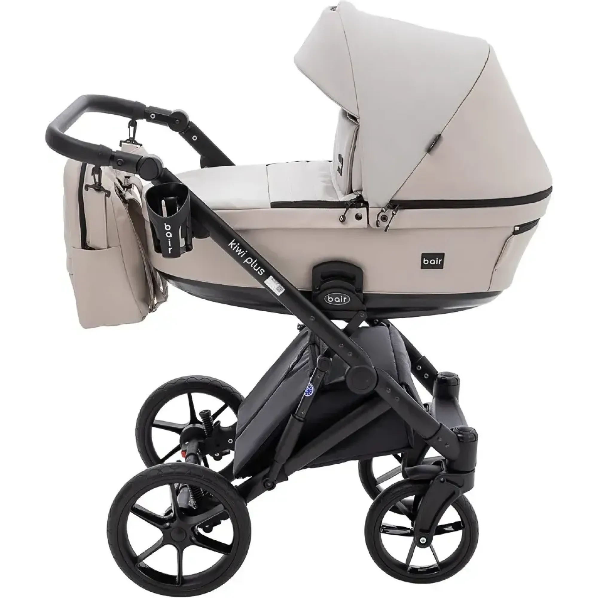 Коляска 2 в 1 Bair Kiwi Plus ECO BKP-32/33 бежевий / капучино