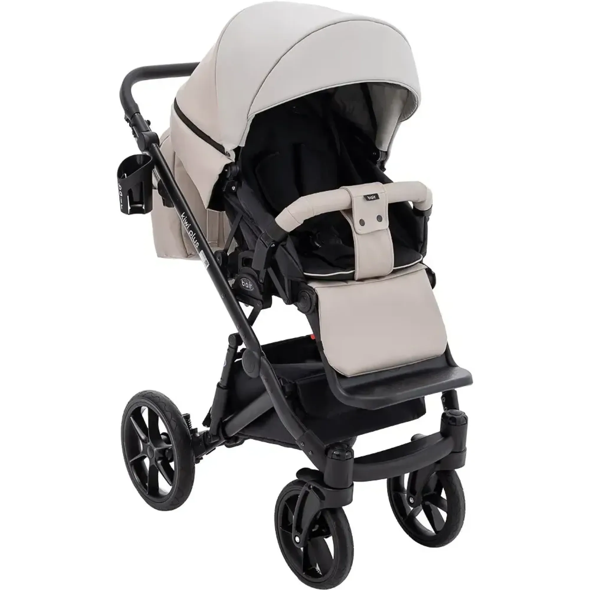 Коляска 2 в 1 Bair Kiwi Plus ECO BKP-32/33 бежевий / капучино