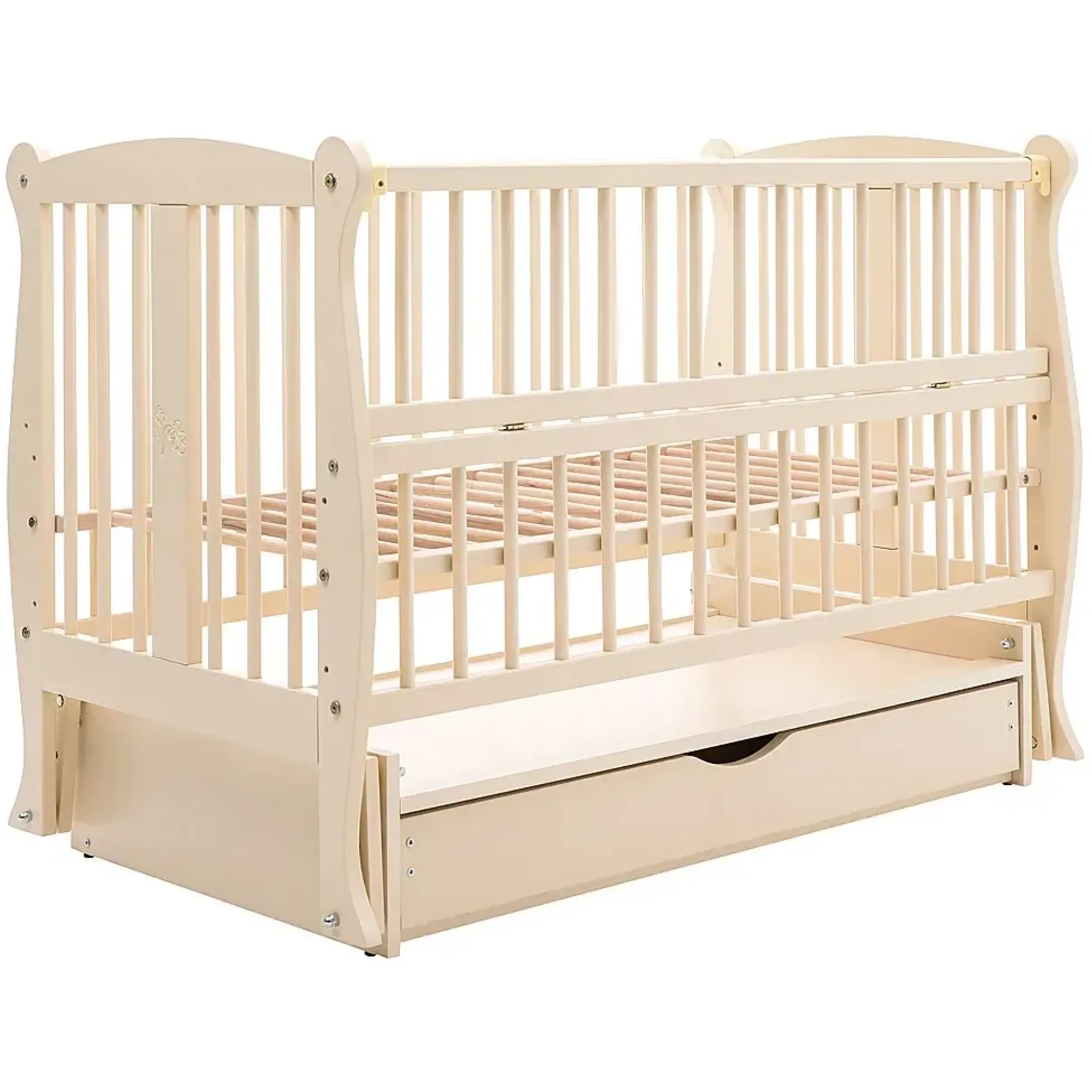 Ліжко Babyroom Грація DGMYO-3 маятник, ящик, відкидний бік бук слонова кістка