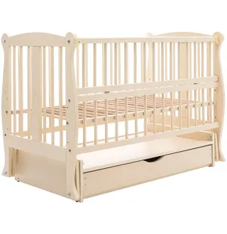 Ліжко Babyroom Грація DGMYO-3 маятник, ящик, відкидний бік бук слонова кістка