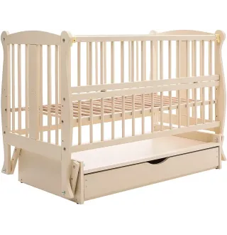 Ліжко Babyroom Грація DGMYO-3 маятник, ящик, відкидний бік бук слонова кістка