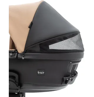 Коляска 2 в 1 для двійні Bair Kiwi DUO ECO BKD-18/15 капучино / чорний