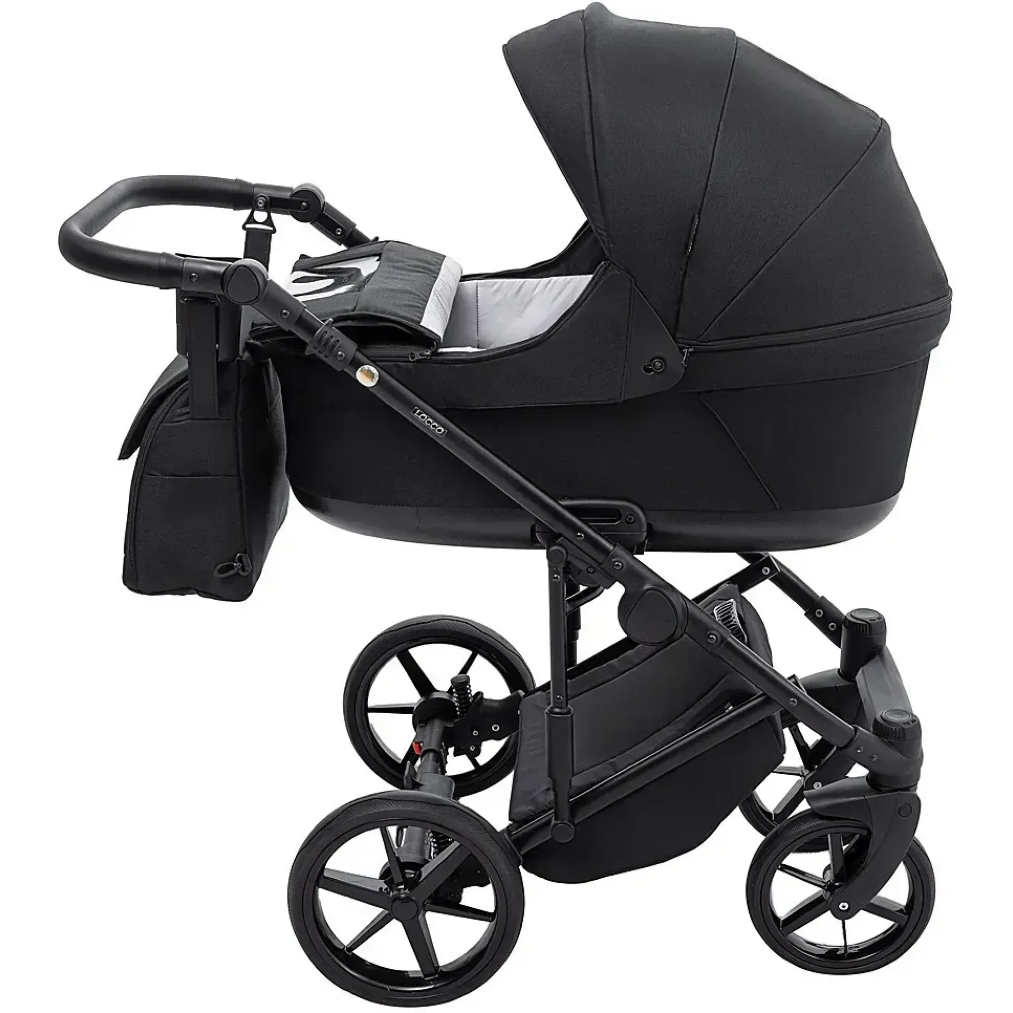 Коляска 2 в 1 Adamex Locco Lux TK-53 чорний